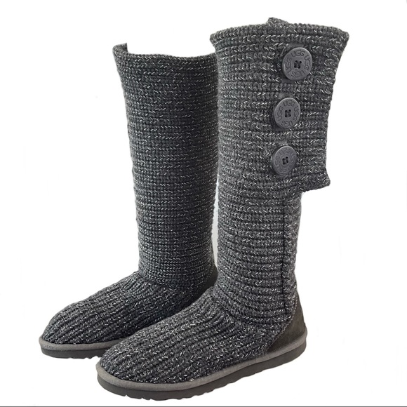 UGG Shoes - UGG Chunky Cardy Sweater Boot Charcoal Sz 6